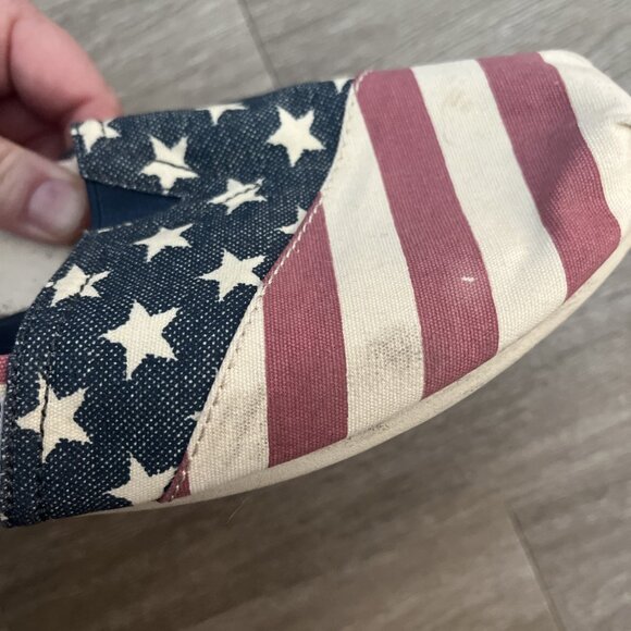 BOBS by Skechers USA American Flag Red White Blue Slip On Casual Flats Womens 11 - Picture 5 of 6